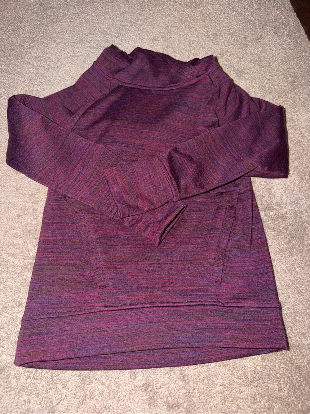 Girls Cozy Pullover Hoodie in Purple Multi